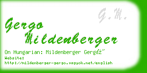 gergo mildenberger business card